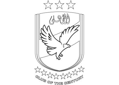 Crest of the Egyptian football team, Al Ahly SC (Al-Ahly Sporting Club), version 2